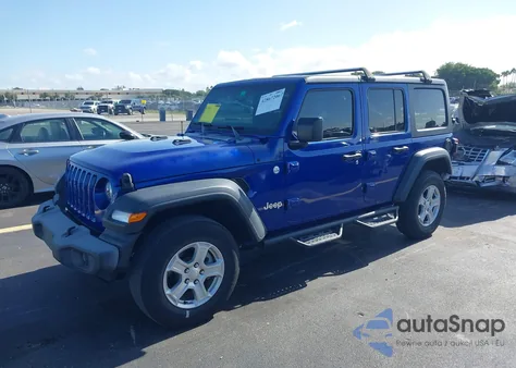 2019 Jeep Wrangler Unlimited Sport S 4X4 из США, поврежденный, VIN 1C4HJXDN0KW537546